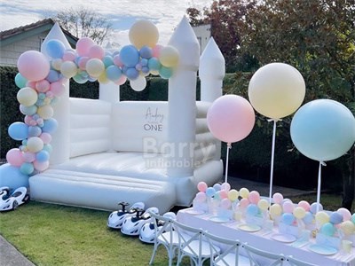 white bouncy castle for wedding white bounce house with slide